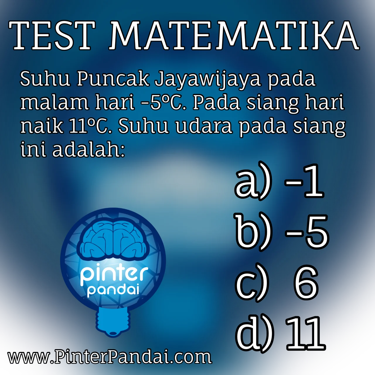 test matematika suhu derajat