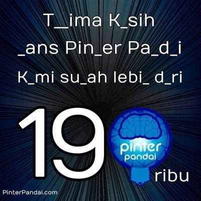 terima kasih fans pinter pandai di facebook