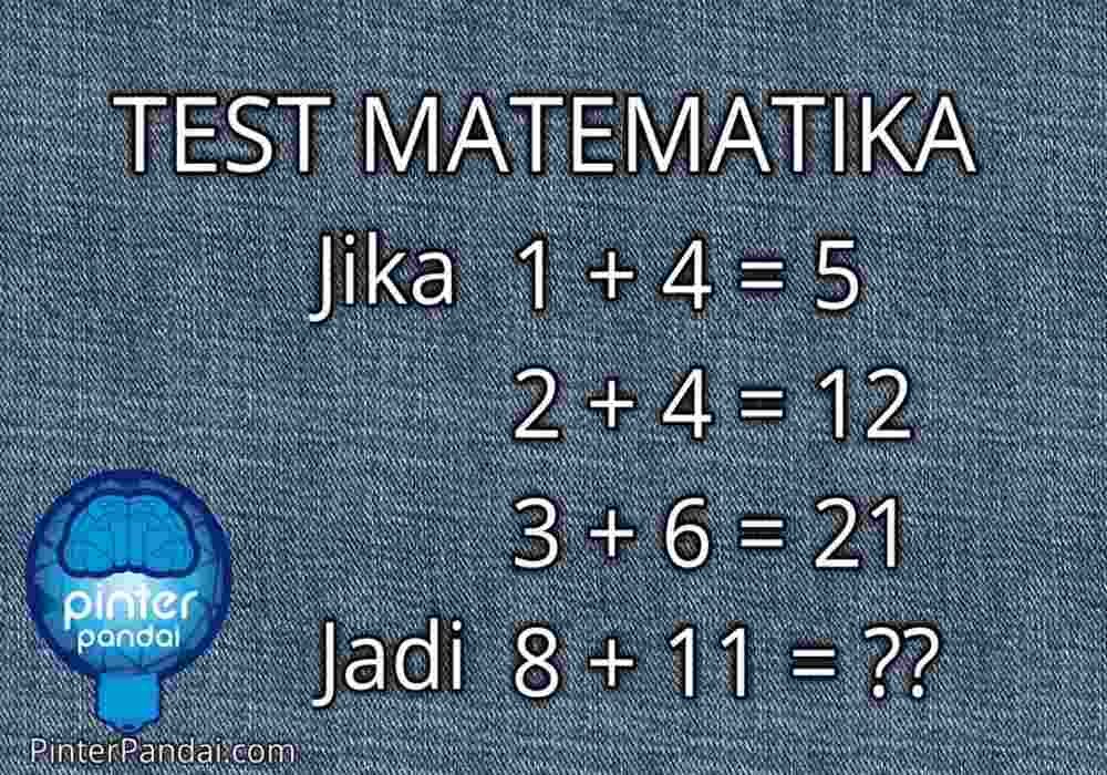 Tes Matematika Jenius Jika 1 4 5 2 5 12 2 5 12 Jadi 8 11