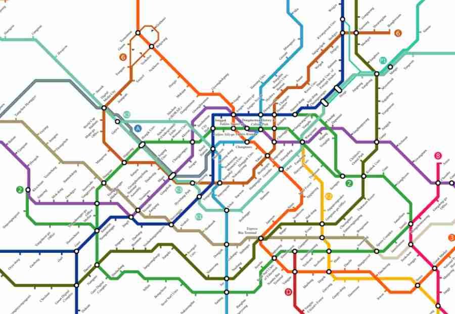MRT Map mass rapid transit