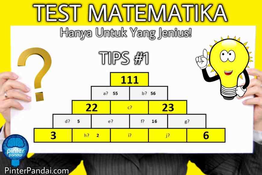 Tes Matematika Teka-Teki Angka Piramida Jenius