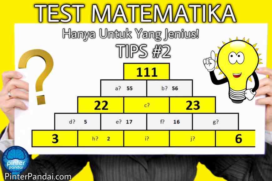 Tes Matematika Teka-Teki Angka Piramida Jenius