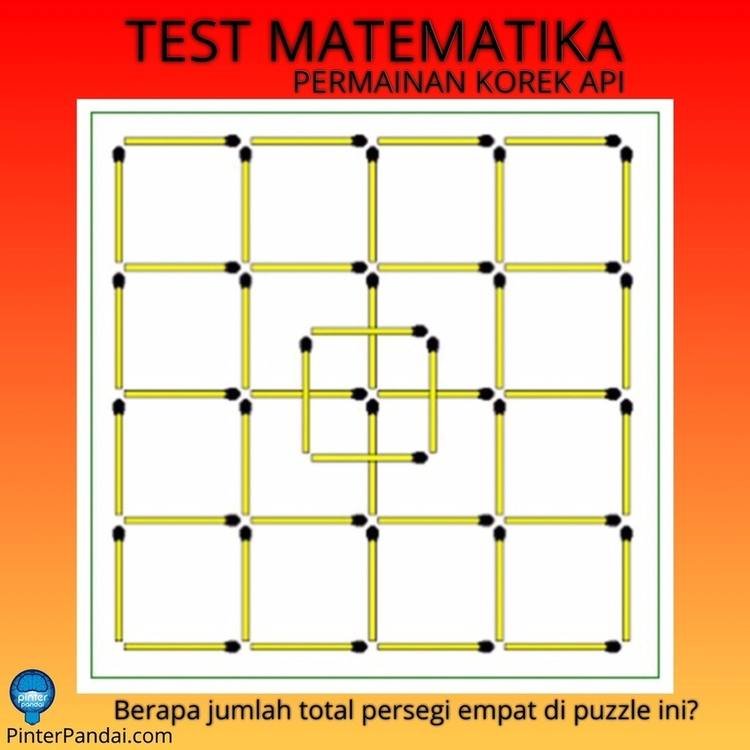 Matematika Permainan Korek Api - Berapa jumlah persegi 4 