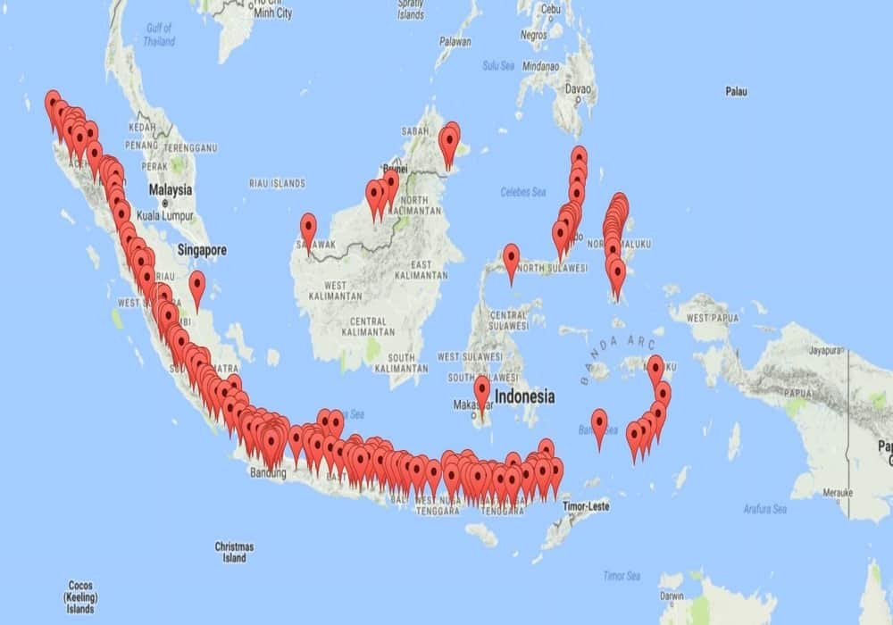 Daftar Gunung  Berapi Di  Indonesia  PINTERPandai