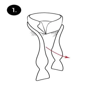 Langkah 1 mengikat dasi kupu-kupu
