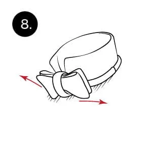 Langkah 8 mengikat dasi kupu-kupu