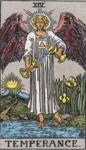 14 Tarot Temperance - Kesederhanaan