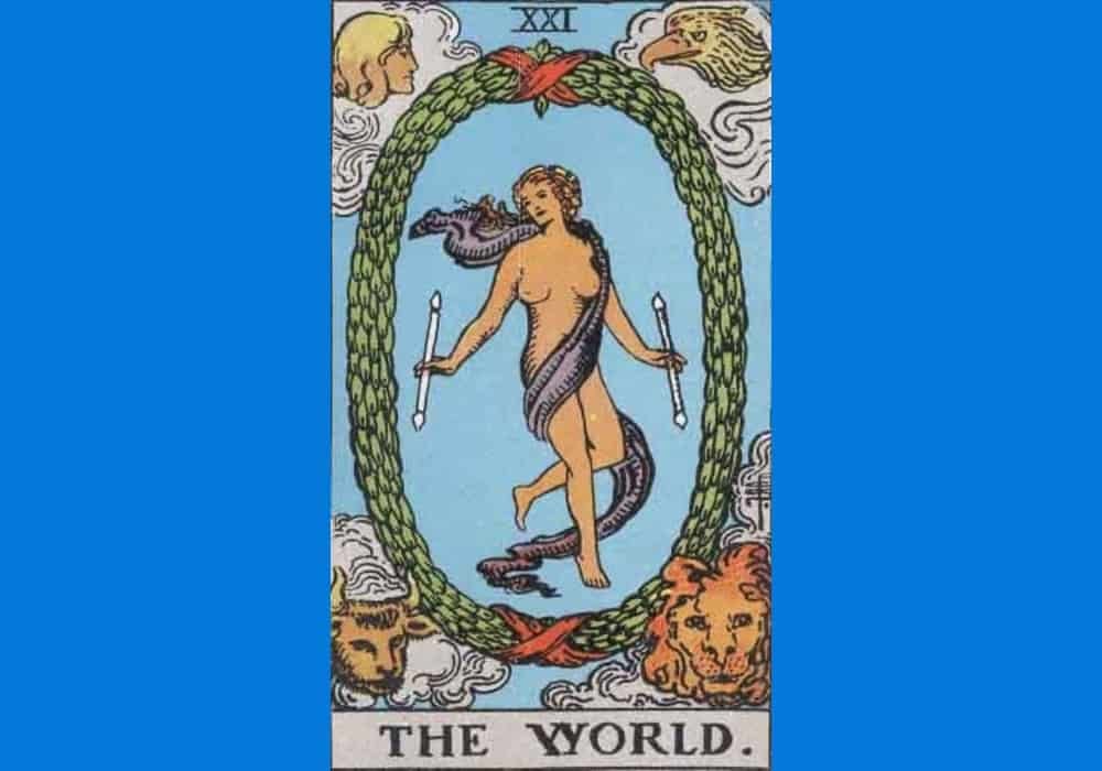 Arti Kartu Tarot 21 World - Dunia