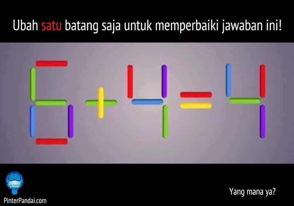 permainan matematika ubah 1 batang
