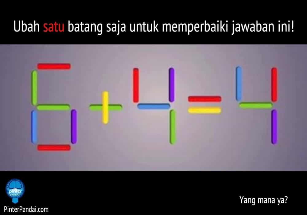 permainan matematika ubah 1 batang