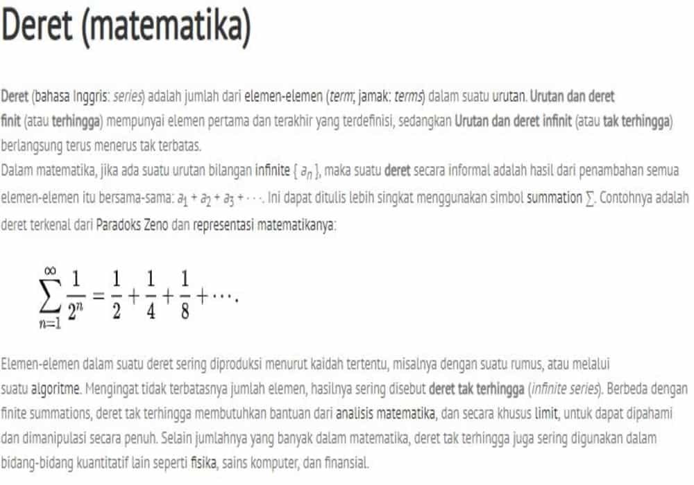 Deret Matematika