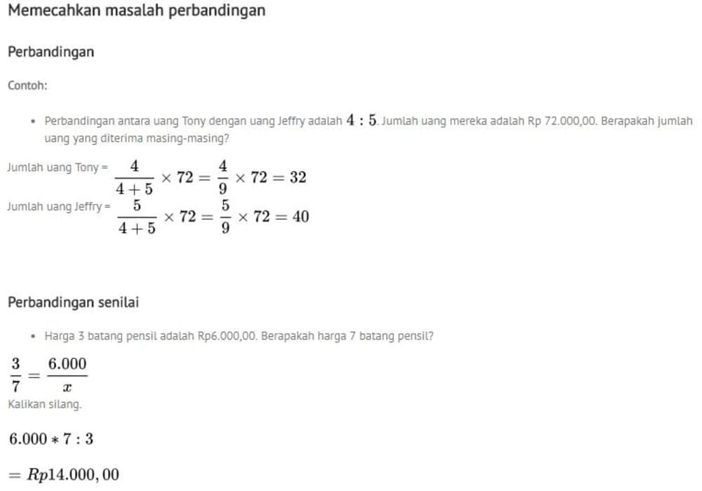 Perbandingan matematika