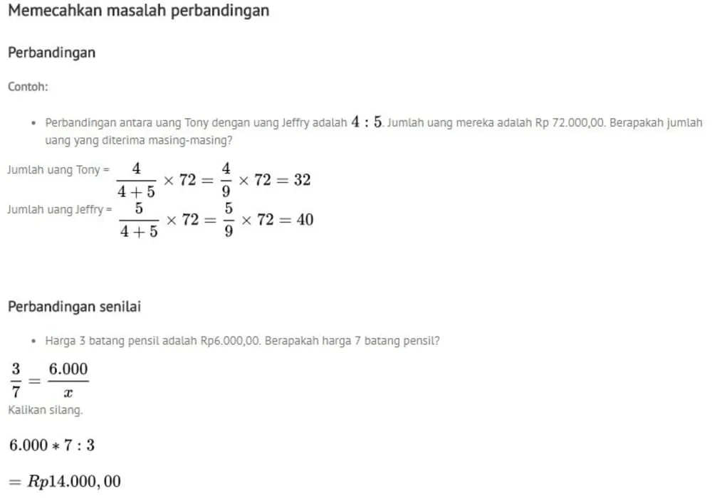 Perbandingan matematika