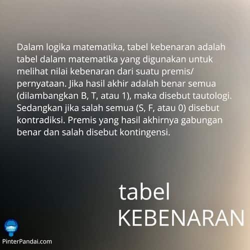 Tabel kebenaran