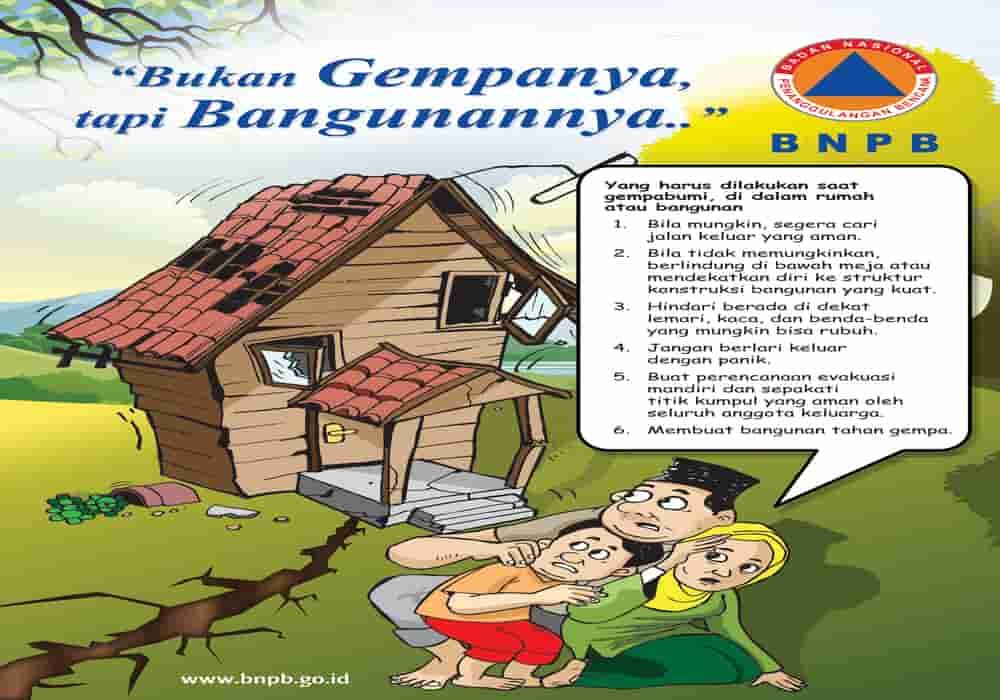 Poster gempabumi BNPB