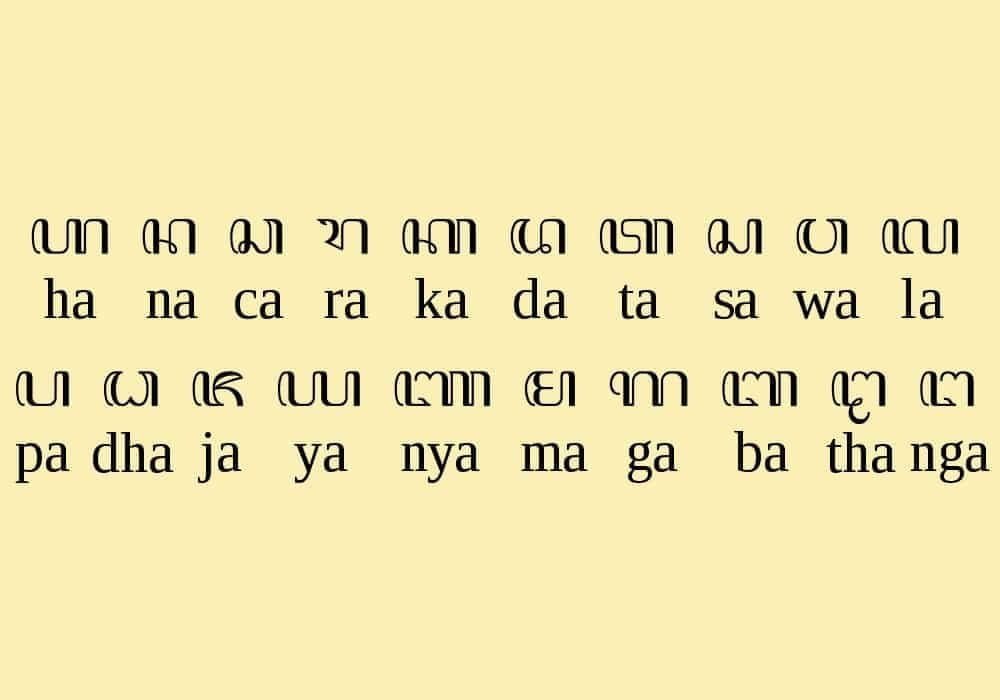 Aksara Jawa Hanacaraka