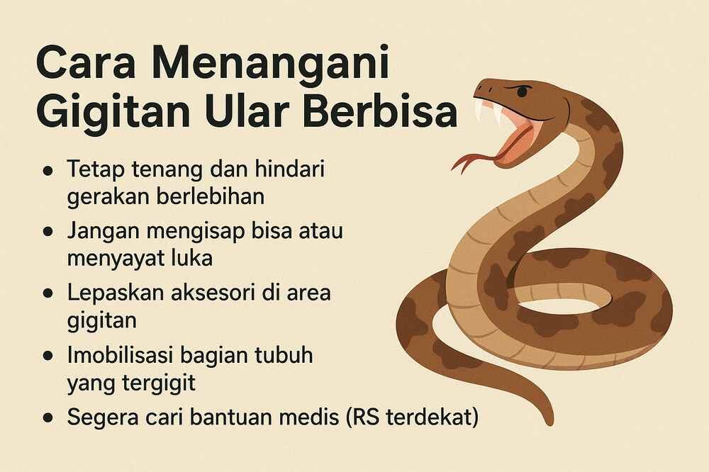 Cara mengatasi gigitan ular