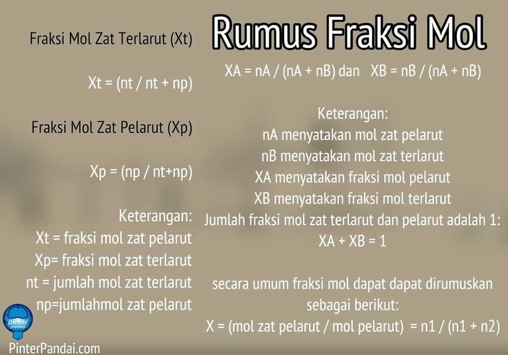 Rumus fraksi mol