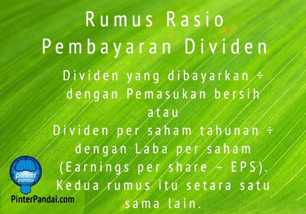 Rumus rasio pembayaran dividen