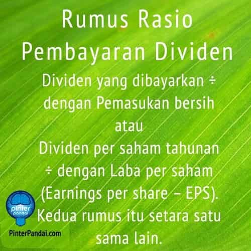 Rumus rasio pembayaran dividen