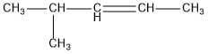 Rumus struktur senyawa hidrokarbon 4-metil-2-pentena
