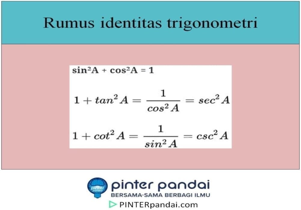 Rumus identitas trigonometri soal