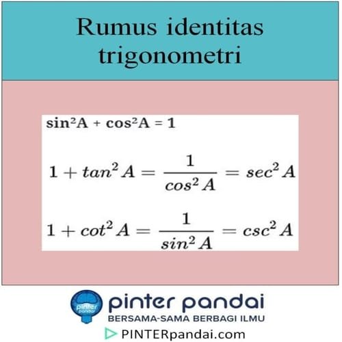 Rumus identitas trigonometri soal