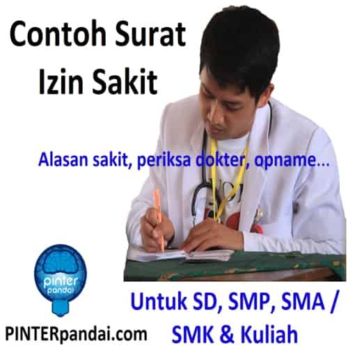 Contoh surat izin sakit sd smp smk kuliah