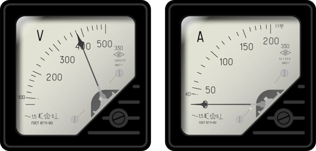 Alat ukur listrik volt ampermeter