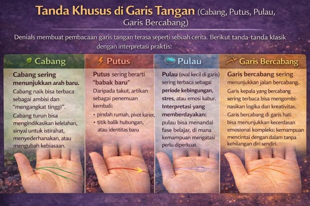 Tanda khusus di garis tangan