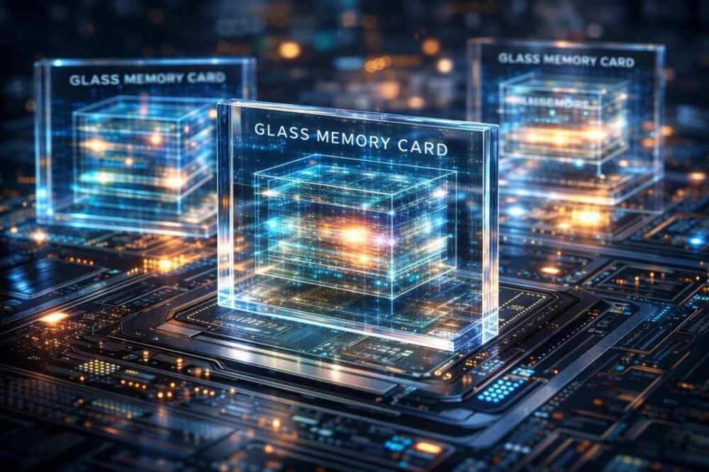 Glass memory card